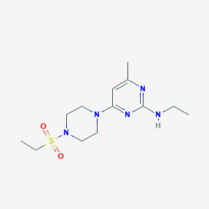 molecular formula C13H23N5O2S B14980645 4-[4-(Ethanesulfonyl)piperazin-1-YL]-N-ethyl-6-methylpyrimidin-2-amine 