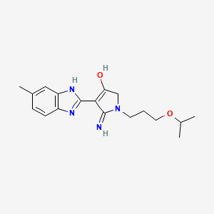 5-Amino-4-(6-methyl-1H-1,3-benzodiazol-2-YL)-1-[3-(propan-2-yloxy)propyl]-2,3-dihydro-1H-pyrrol-3-one