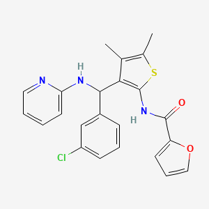 molecular formula C23H20ClN3O2S B14980692 N-{3-[(3-chlorophenyl)(pyridin-2-ylamino)methyl]-4,5-dimethylthiophen-2-yl}furan-2-carboxamide 