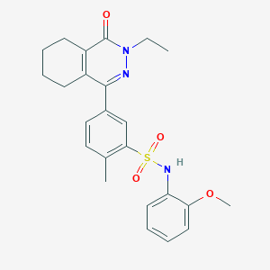 5-(3-ethyl-4-oxo-3,4,5,6,7,8-hexahydrophthalazin-1-yl)-N-(2-methoxyphenyl)-2-methylbenzenesulfonamide