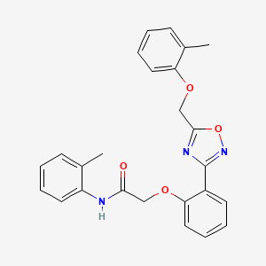 2-(2-{5-[(2-methylphenoxy)methyl]-1,2,4-oxadiazol-3-yl}phenoxy)-N-(2-methylphenyl)acetamide