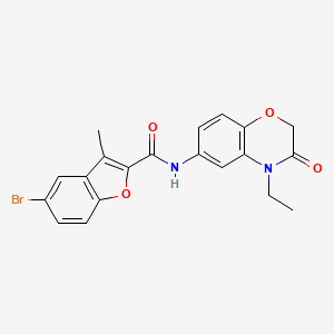 5-bromo-N-(4-ethyl-3-oxo-3,4-dihydro-2H-1,4-benzoxazin-6-yl)-3-methyl-1-benzofuran-2-carboxamide