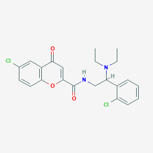 6-chloro-N-[2-(2-chlorophenyl)-2-(diethylamino)ethyl]-4-oxo-4H-chromene-2-carboxamide