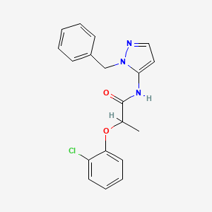 N-(1-benzyl-1H-pyrazol-5-yl)-2-(2-chlorophenoxy)propanamide