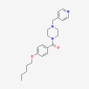 molecular formula C22H29N3O2 B14980780 [4-(Pentyloxy)phenyl][4-(pyridin-4-ylmethyl)piperazin-1-yl]methanone 