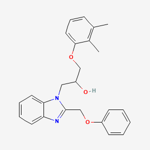 molecular formula C25H26N2O3 B14980792 1-(2,3-dimethylphenoxy)-3-[2-(phenoxymethyl)-1H-benzimidazol-1-yl]propan-2-ol 