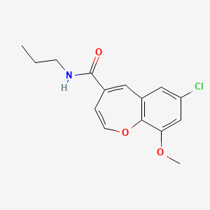 molecular formula C15H16ClNO3 B14980804 7-chloro-9-methoxy-N-propyl-1-benzoxepine-4-carboxamide 