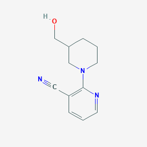 molecular formula C12H15N3O B1498082 2-(3-(羟甲基)哌啶-1-基)烟腈 CAS No. 939986-69-3