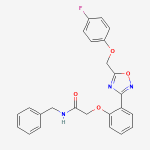 molecular formula C24H20FN3O4 B14980839 N-benzyl-2-(2-{5-[(4-fluorophenoxy)methyl]-1,2,4-oxadiazol-3-yl}phenoxy)acetamide 