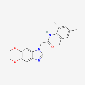 2-(6,7-dihydro-1H-[1,4]dioxino[2,3-f]benzimidazol-1-yl)-N-mesitylacetamide