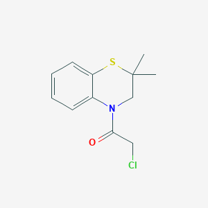 molecular formula C12H14ClNOS B1498085 2-Chloro-1-(2,2-dimethyl-2H-benzo[B][1,4]thiazin-4(3H)-YL)ethanone 