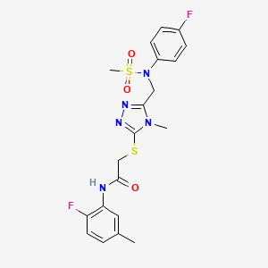 N-(2-fluoro-5-methylphenyl)-2-[(5-{[(4-fluorophenyl)(methylsulfonyl)amino]methyl}-4-methyl-4H-1,2,4-triazol-3-yl)sulfanyl]acetamide