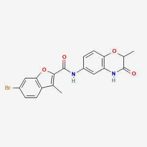 6-bromo-3-methyl-N-(2-methyl-3-oxo-3,4-dihydro-2H-1,4-benzoxazin-6-yl)-1-benzofuran-2-carboxamide