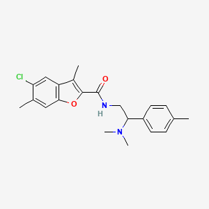 5-chloro-N-[2-(dimethylamino)-2-(4-methylphenyl)ethyl]-3,6-dimethyl-1-benzofuran-2-carboxamide