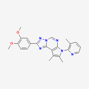 2-(3,4-Dimethoxyphenyl)-8,9-dimethyl-7-(3-methyl-2-pyridyl)-7H-pyrrolo[3,2-E][1,2,4]triazolo[1,5-C]pyrimidine