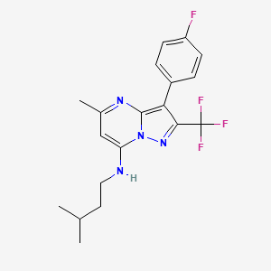 3-(4-fluorophenyl)-5-methyl-N-(3-methylbutyl)-2-(trifluoromethyl)pyrazolo[1,5-a]pyrimidin-7-amine