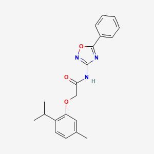 2-[5-methyl-2-(propan-2-yl)phenoxy]-N-(5-phenyl-1,2,4-oxadiazol-3-yl)acetamide