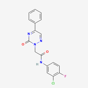 molecular formula C17H12ClFN4O2 B14980923 N-(3-chloro-4-fluorophenyl)-2-(3-oxo-5-phenyl-1,2,4-triazin-2(3H)-yl)acetamide 