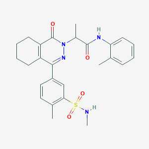 2-{4-[4-methyl-3-(methylsulfamoyl)phenyl]-1-oxo-5,6,7,8-tetrahydrophthalazin-2(1H)-yl}-N-(2-methylphenyl)propanamide