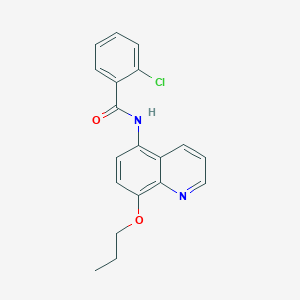 molecular formula C19H17ClN2O2 B14980943 2-chloro-N-(8-propoxyquinolin-5-yl)benzamide 