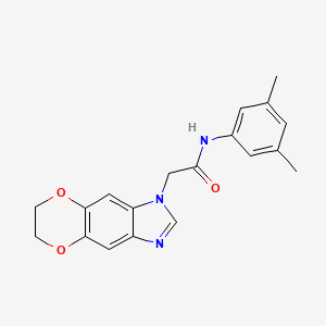 2-(6,7-dihydro-1H-[1,4]dioxino[2,3-f]benzimidazol-1-yl)-N-(3,5-dimethylphenyl)acetamide