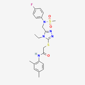 N-(2,4-dimethylphenyl)-2-[(4-ethyl-5-{[(4-fluorophenyl)(methylsulfonyl)amino]methyl}-4H-1,2,4-triazol-3-yl)sulfanyl]acetamide