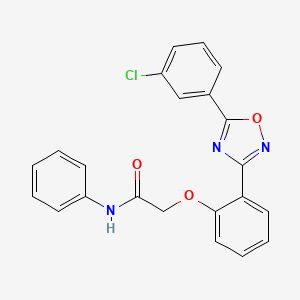 2-{2-[5-(3-chlorophenyl)-1,2,4-oxadiazol-3-yl]phenoxy}-N-phenylacetamide