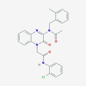 N-(4-{2-[(2-chlorophenyl)amino]-2-oxoethyl}-3-oxo-3,4-dihydroquinoxalin-2-yl)-N-(2-methylbenzyl)acetamide