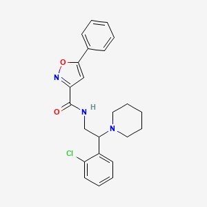 N-[2-(2-chlorophenyl)-2-(piperidin-1-yl)ethyl]-5-phenyl-1,2-oxazole-3-carboxamide