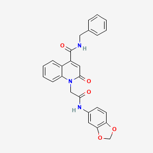 1-[2-(1,3-benzodioxol-5-ylamino)-2-oxoethyl]-N-benzyl-2-oxo-1,2-dihydroquinoline-4-carboxamide