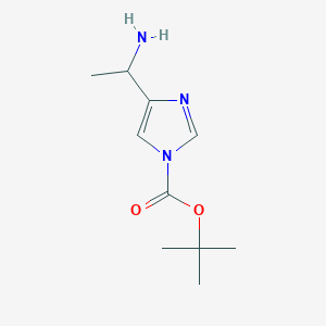 molecular formula C10H17N3O2 B1498104 Tert-butyl 4-(1-aminoethyl)-1H-imidazole-1-carboxylate CAS No. 317830-79-8