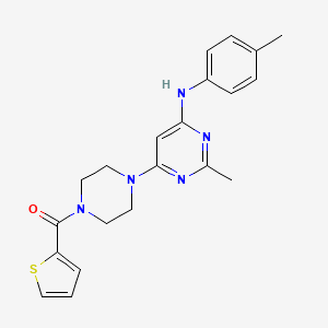 (4-(2-Methyl-6-(p-tolylamino)pyrimidin-4-yl)piperazin-1-yl)(thiophen-2-yl)methanone