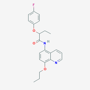 2-(4-fluorophenoxy)-N-(8-propoxyquinolin-5-yl)butanamide