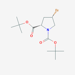 molecular formula C14H24BrNO4 B1498105 (2S)-N-Boc-cis-4-bromo-L-proline T-butyl ester CAS No. 487048-27-1