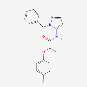 molecular formula C19H18FN3O2 B14981089 N-(1-benzyl-1H-pyrazol-5-yl)-2-(4-fluorophenoxy)propanamide 