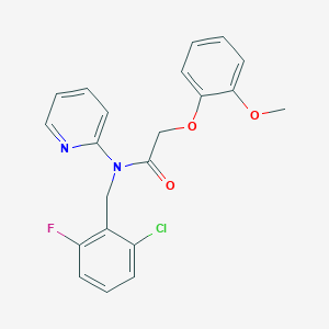 molecular formula C21H18ClFN2O3 B14981131 N-(2-chloro-6-fluorobenzyl)-2-(2-methoxyphenoxy)-N-(pyridin-2-yl)acetamide 