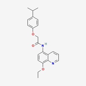 molecular formula C22H24N2O3 B14981137 N-(8-ethoxyquinolin-5-yl)-2-[4-(propan-2-yl)phenoxy]acetamide 