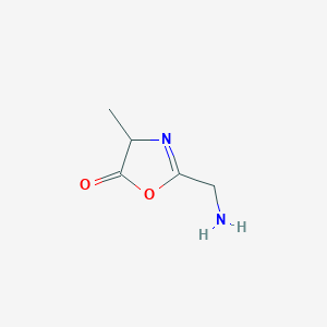 molecular formula C5H8N2O2 B1498114 2-(aminomethyl)-4-methyl-4H-1,3-oxazol-5-one CAS No. 772327-44-3