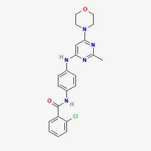 2-chloro-N-(4-((2-methyl-6-morpholinopyrimidin-4-yl)amino)phenyl)benzamide