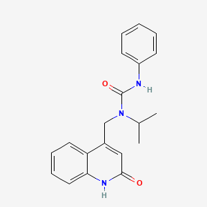 1-[(2-Oxo-1,2-dihydroquinolin-4-yl)methyl]-3-phenyl-1-propan-2-ylurea