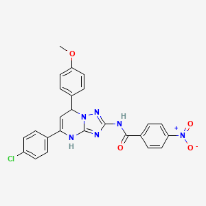 N-[5-(4-chlorophenyl)-7-(4-methoxyphenyl)-4,7-dihydro[1,2,4]triazolo[1,5-a]pyrimidin-2-yl]-4-nitrobenzamide