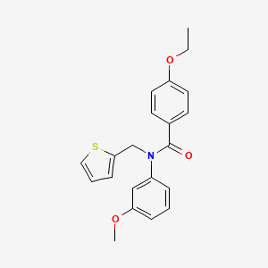 4-ethoxy-N-(3-methoxyphenyl)-N-(thiophen-2-ylmethyl)benzamide