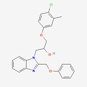 1-(4-chloro-3-methylphenoxy)-3-[2-(phenoxymethyl)-1H-benzimidazol-1-yl]propan-2-ol