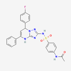 N-(4-{[7-(4-fluorophenyl)-5-phenyl-3,7-dihydro[1,2,4]triazolo[1,5-a]pyrimidin-2-yl]sulfamoyl}phenyl)acetamide