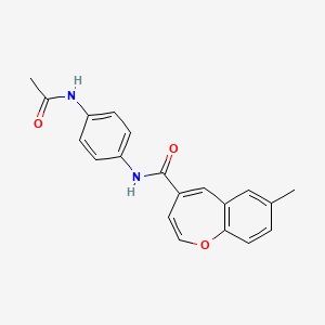 N-[4-(acetylamino)phenyl]-7-methyl-1-benzoxepine-4-carboxamide