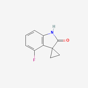 molecular formula C10H8FNO B1498121 4'-氟代螺[环丙烷-1,3'-吲哚]-2'-酮 CAS No. 913720-11-3