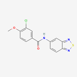 molecular formula C14H10ClN3O2S B14981237 N-(2,1,3-benzothiadiazol-5-yl)-3-chloro-4-methoxybenzamide 