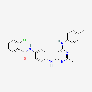 2-chloro-N-[4-({2-methyl-6-[(4-methylphenyl)amino]pyrimidin-4-yl}amino)phenyl]benzamide