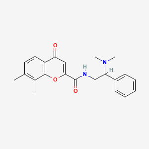 molecular formula C22H24N2O3 B14981257 N-[2-(dimethylamino)-2-phenylethyl]-7,8-dimethyl-4-oxo-4H-chromene-2-carboxamide 