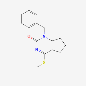 molecular formula C16H18N2OS B14981307 1-benzyl-4-(ethylsulfanyl)-1,5,6,7-tetrahydro-2H-cyclopenta[d]pyrimidin-2-one 